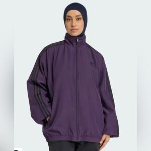 adidas Adilenium Season 3 Oversized Track Top Jacket in Aurora Plum/ Purple XS